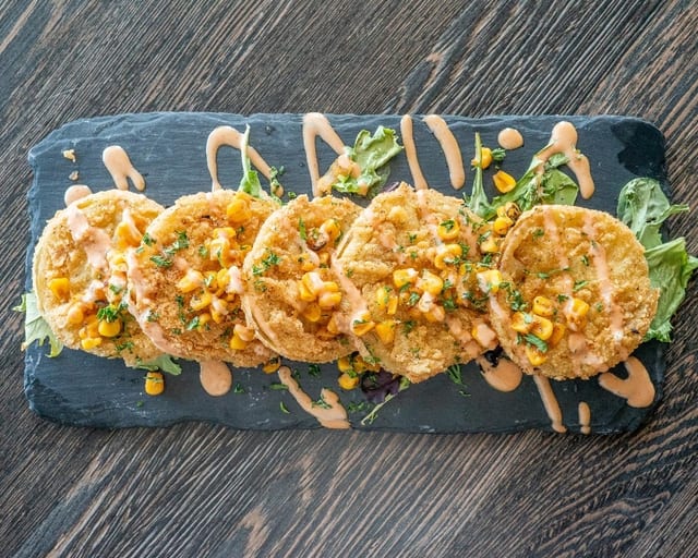 FRIED GREEN MATIS.