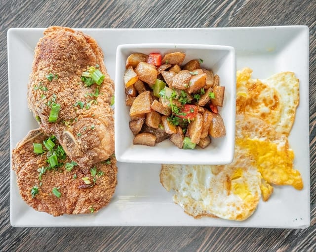 POKE CHOP N' EGGS.